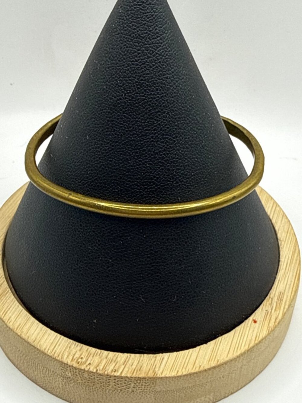 Vintage Minimalist Brass Cuff Bracelet Classic Matte Gold Stacking Wire